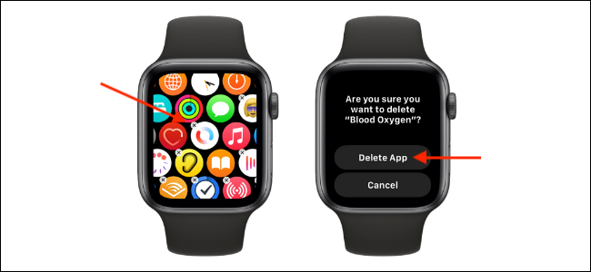 Eliminar la aplicación Blood Oxygen en Apple Watch