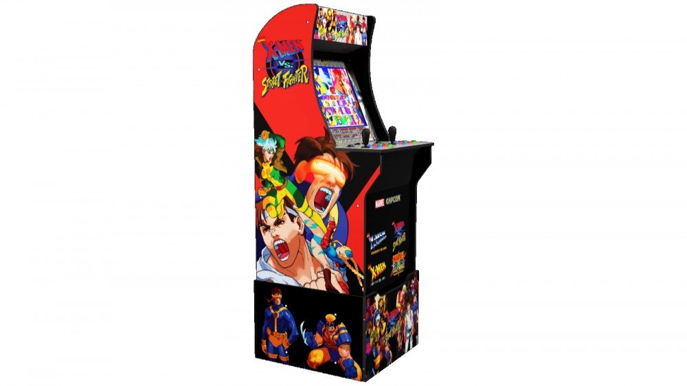 Arcade1Up X-Men Vs.  Gabinete de Street Fighter