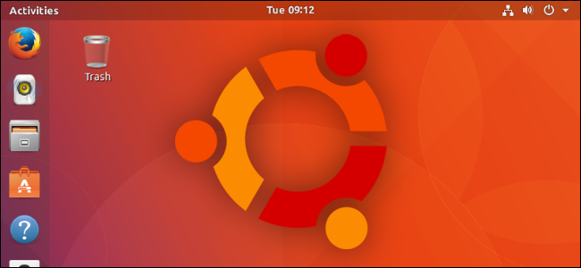 El logotipo de Ubuntu en un escritorio.