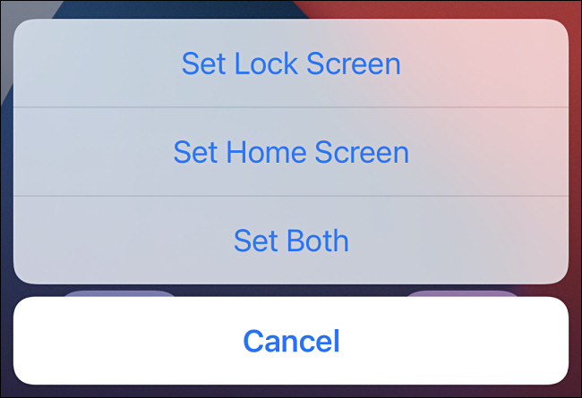 Elija si desea que su fondo de pantalla aparezca en la pantalla de bloqueo, la pantalla de inicio o ambas.