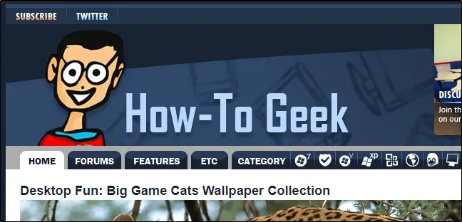 Sitio web archivado de How-To Geek de 2010