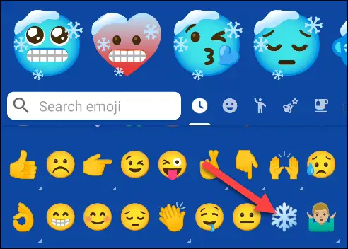 Selecciona el primer emoji que quieras para tu mash-up.