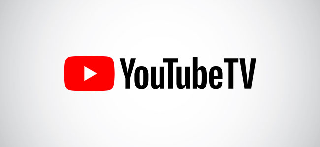 Logotipo de YouTube TV sobre un fondo blanco.