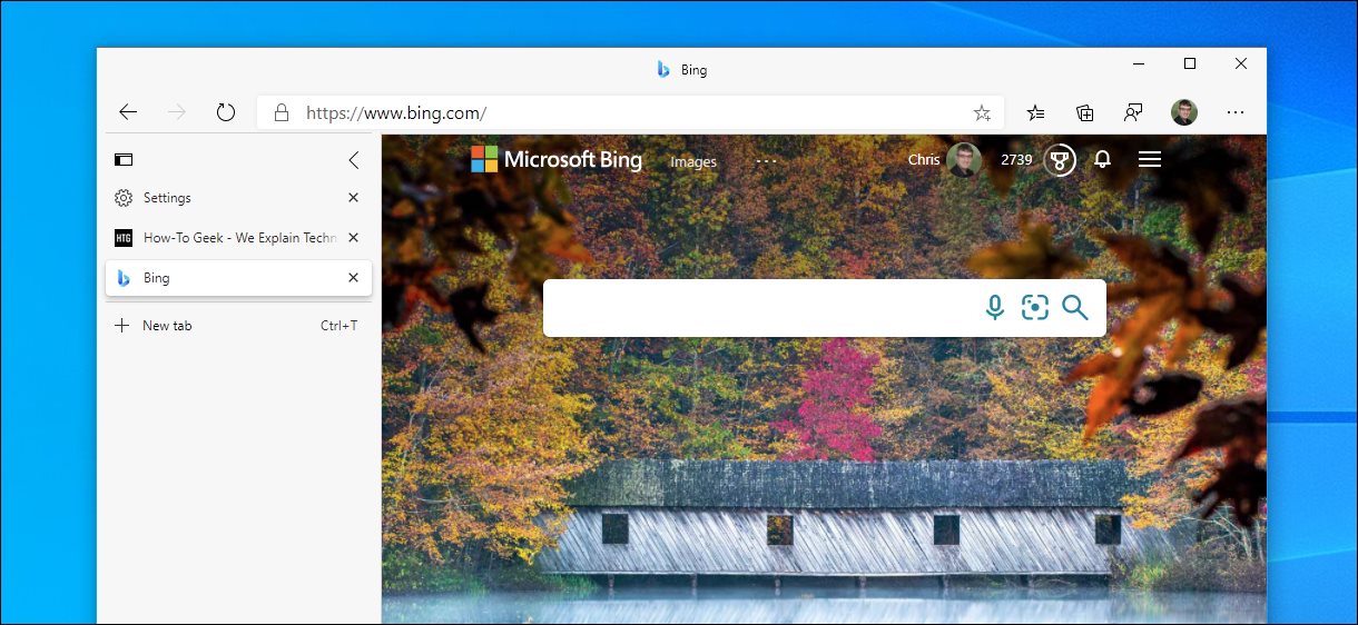 La barra lateral de pestañas verticales en Microsoft Edge