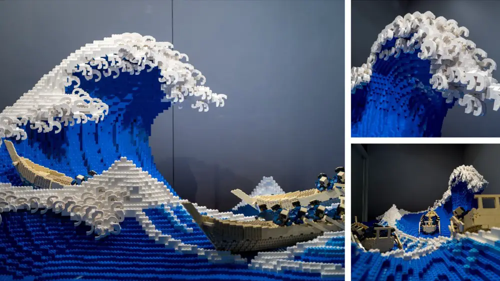 Réplica LEGO de Jumpei Mitsuit de Hokusai "La gran ola de Kanagawa"