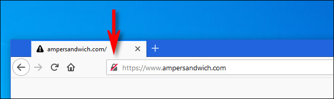 En Firefox, haga clic en el icono de candado junto a la dirección del sitio web.
