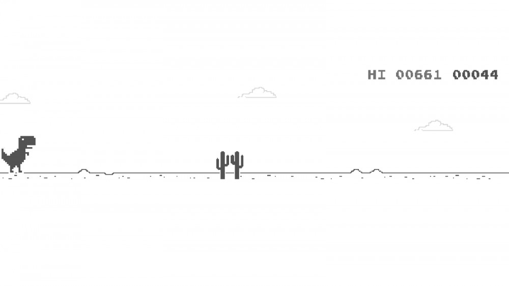 Captura de pantalla del juego Google Dinosaur
