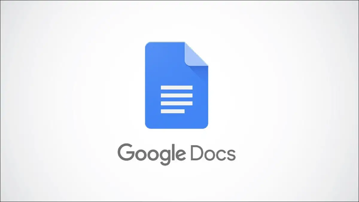 Logotipo de Google Docs sobre un fondo blanco.